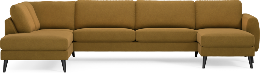 Bridge - 3-sits soffa med divan vänster och schäslong höger - Gul