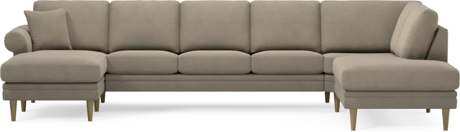 Eden - 3-sits soffa med schäslong vänster och divan höger - Beige