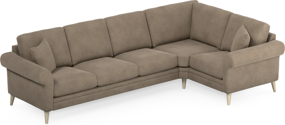 Eden - Hörnsoffa, 3+1-sits - Brun