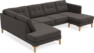 Rio - 3-sits soffa med divan vänster och schäslong höger - Grå