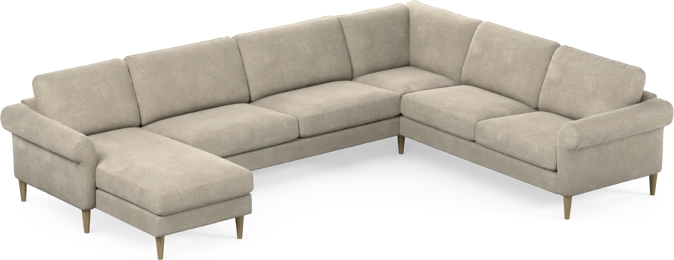 Bridge - Hörnsoffa, 3+2-sits med schäslong vänster - Beige