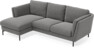 Madison Lux - 2-sits soffa med schäslong vänster - Grå
