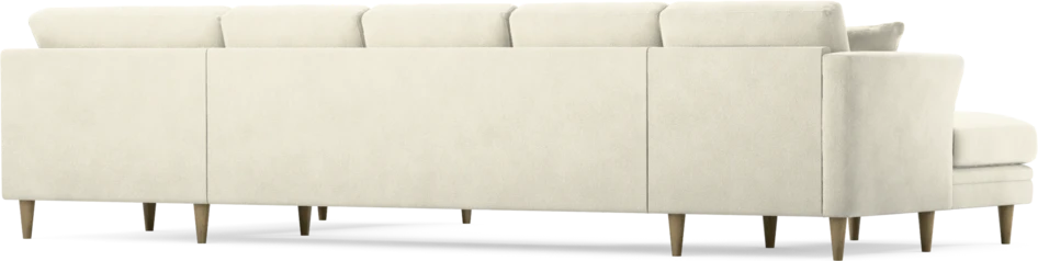 Eden - 3-sits soffa med schäslong vänster och divan höger - Vit