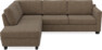 Friday - 2,5-sits soffa med divan vänster - Brun