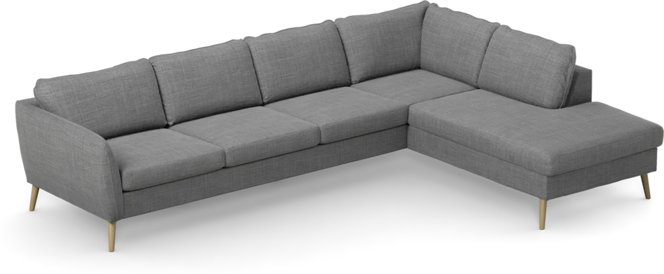 County - 3-sits soffa med divan höger - Grå