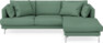 Harper - 3-sits soffa XL med schäslong höger  - Grön