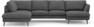 Madison Lux - 2-sits soffa med divan vänster och schäslong höger - Vit