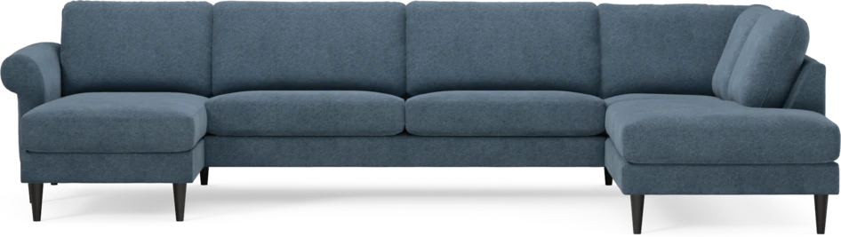 Bridge - 3-sits soffa med schäslong vänster och divan höger - Blå