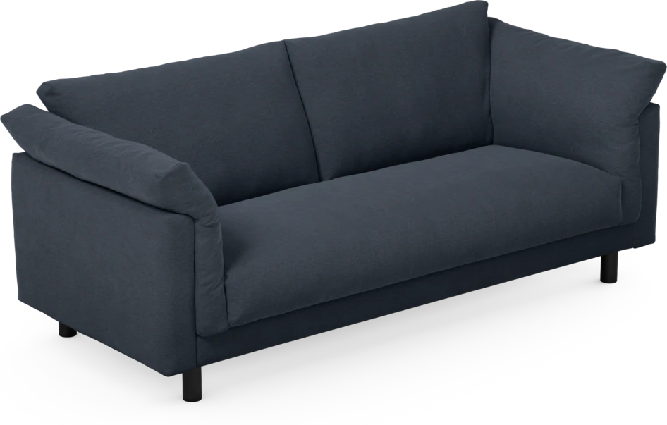 Cherrie - 2,5-sits soffa, hel dyna, fast klädsel - Blå