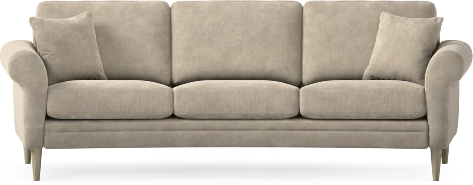 Eden - 3-sits soffa svängd - Beige