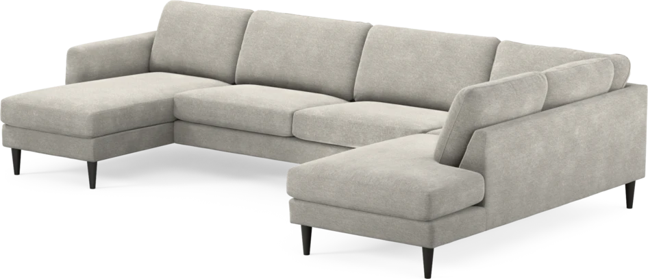 Bridge - 3-sits soffa med schäslong vänster och divan höger - Grå