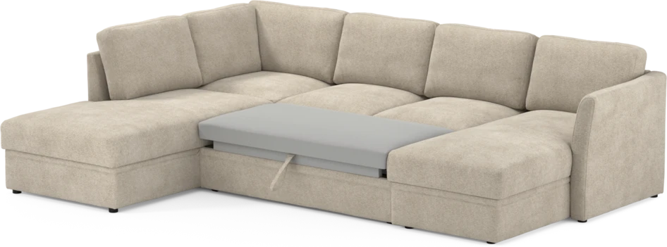 Öland - Bäddsoffa med divan vänster och schäslong höger - Beige