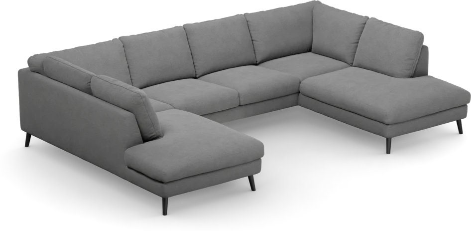Madison Lux - 2-sits soffa med divan vänster och höger - Grå