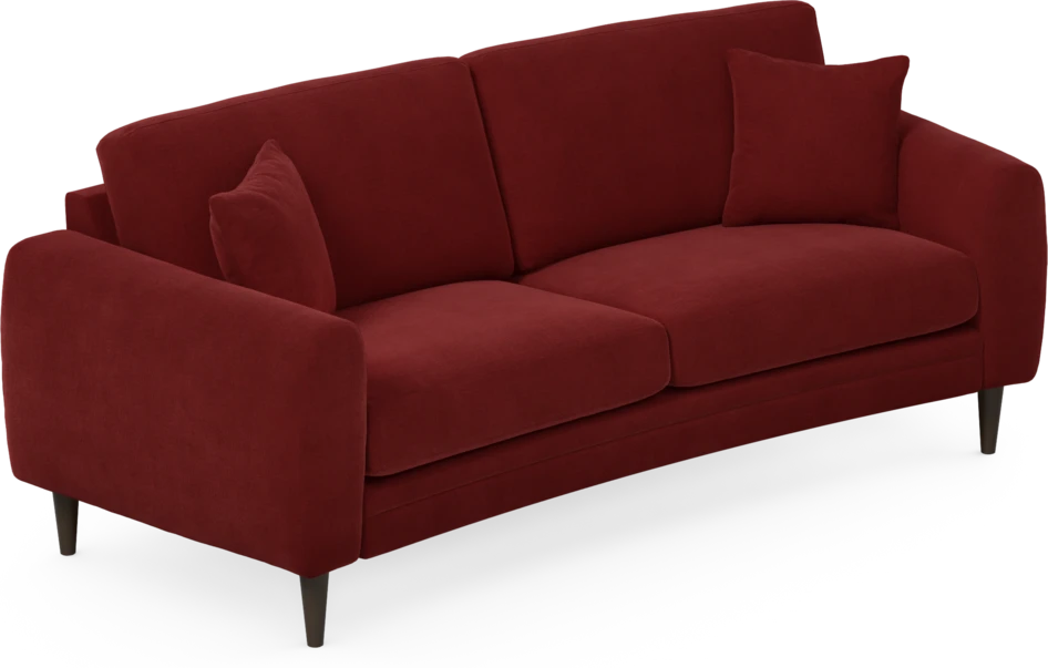 Eden - 2,5-sits soffa svängd - Röd