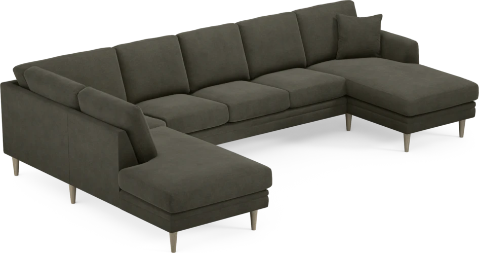 Eden - 3-sits soffa med divan vänster och schäslong höger - Grå