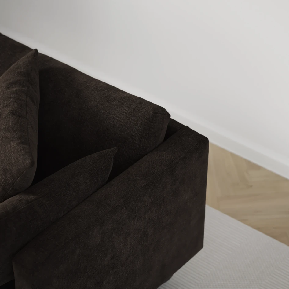 Harper - 4-sits soffa - Brun
