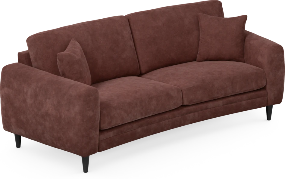 Eden - 2,5-sits soffa svängd - Röd