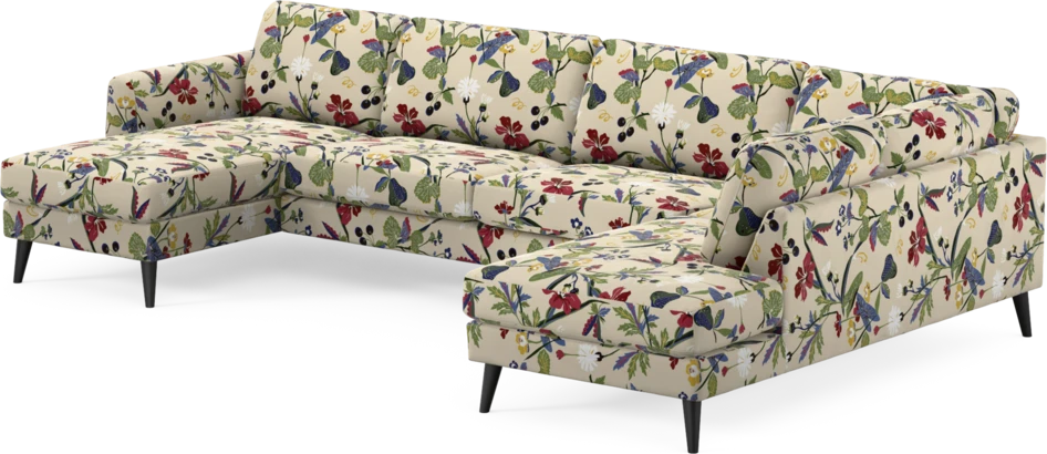 Bridge - 3-sits soffa med schäslong vänster och divan höger - Flerfärgad