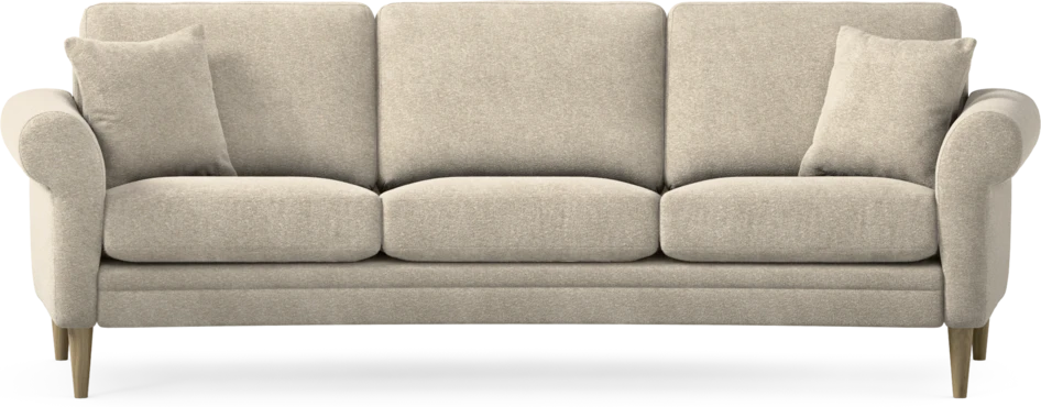Eden - 3-sits soffa svängd - Beige
