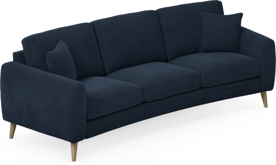Eden - 3-sits soffa svängd - Blå