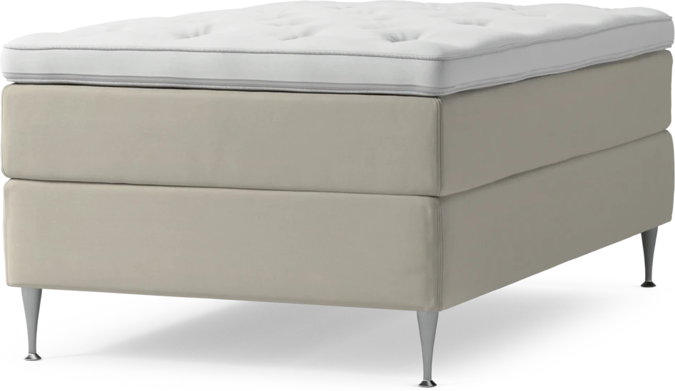 Delux Exclusive - Kontinentalsäng, enkelsäng 120 cm med bäddmadrass och sängben