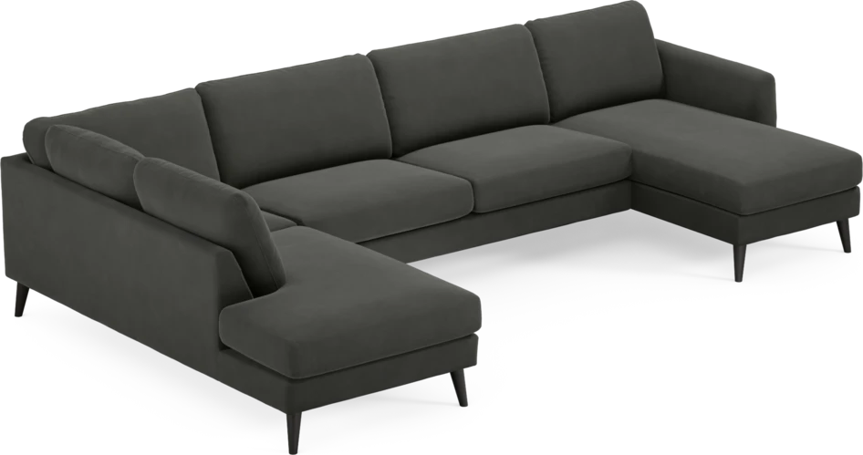 Bridge - 3-sits soffa med divan vänster och schäslong höger - Grå