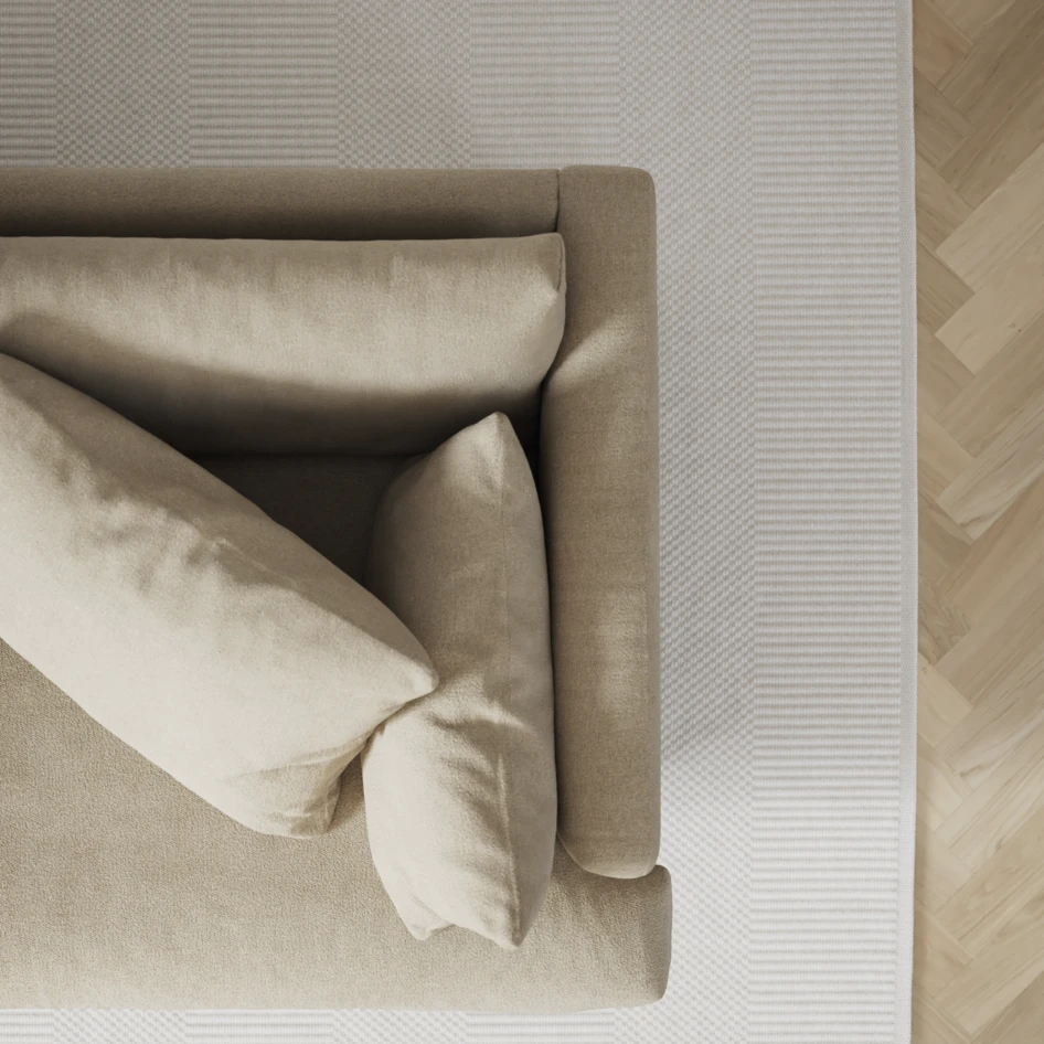 Harper - 3-sits soffa, hel dyna - Beige