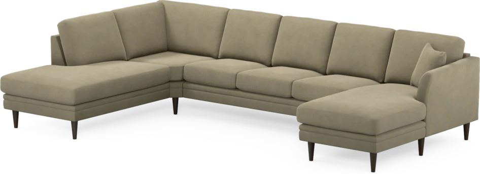 Eden - 3-sits soffa med divan vänster och schäslong höger - Beige