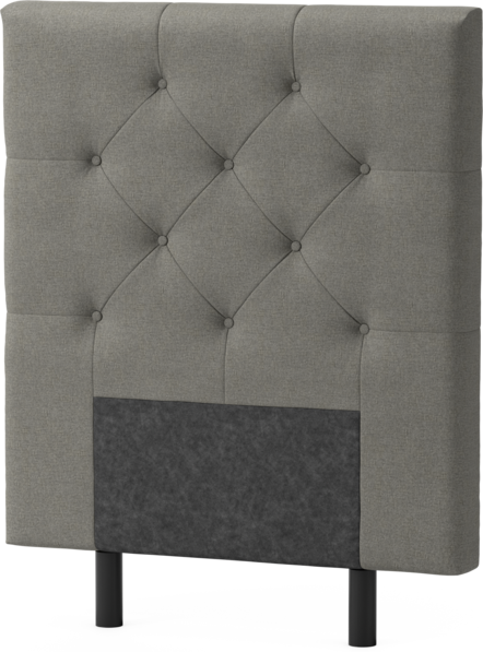 Delux Pikerad Låg - Sänggavel, 90-210 cm - Grå