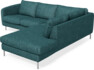 Madison - 2-sits soffa med divan höger - Turkos
