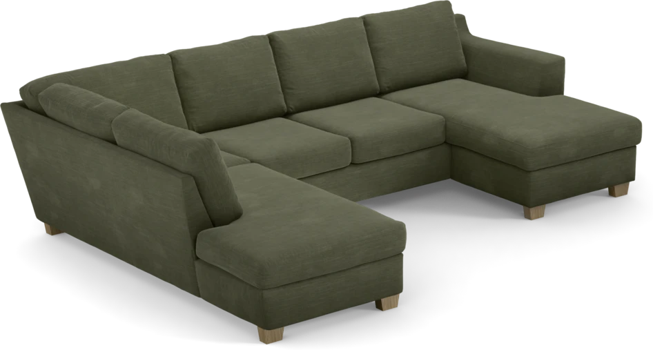 Friday - 3-sits soffa med divan vänster och schäslong höger - Grön