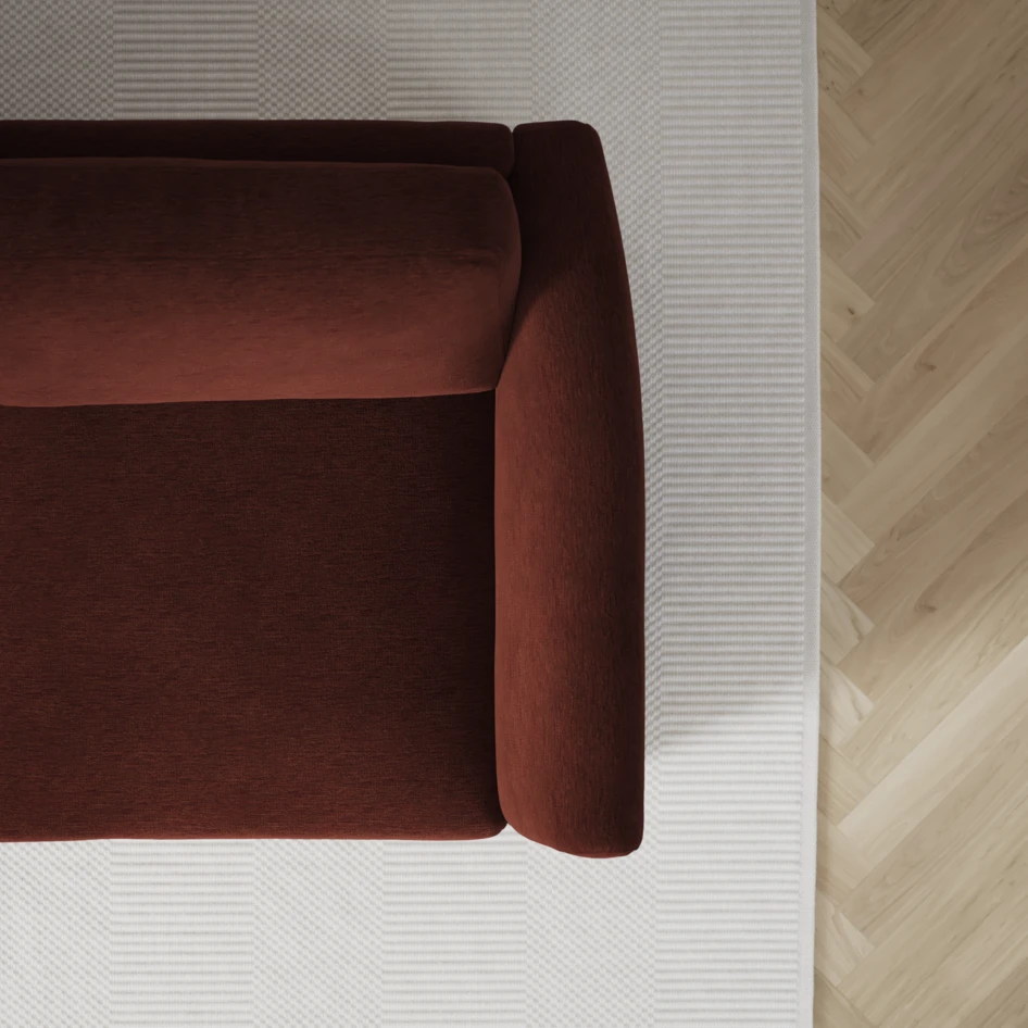 Öland - Bäddsoffa med divan vänster och schäslong höger - Orange
