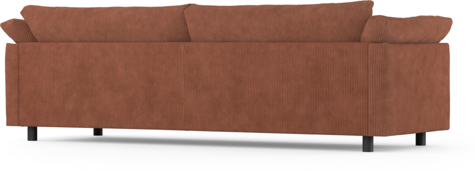 Cherrie - 4-sits soffa, hel dyna, fast klädsel - Orange