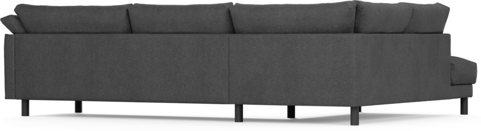 Cherrie - 3-sits soffa med divan vänster, fast klädsel - Svart