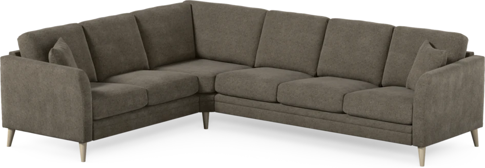 Eden - Hörnsoffa, 2+3-sits - Brun