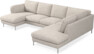 Madison Lux - 2-sits soffa med schäslong vänster och divan höger - Vit