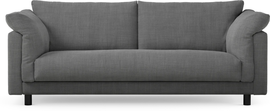 Cherrie - 2,5-sits soffa, hel dyna, fast klädsel - Grå