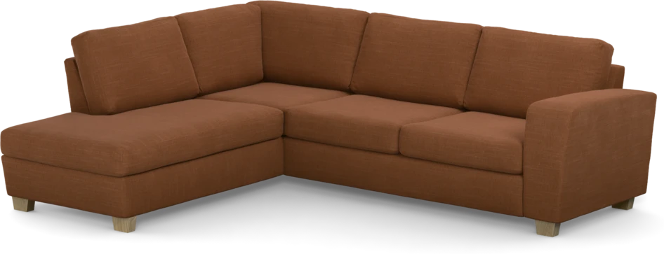Friday - 2,5-sits soffa med divan vänster - Orange