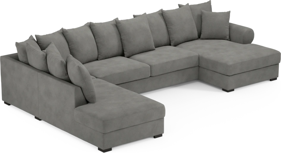 Town - 3-sits soffa med divan vänster och schäslong höger - Grå