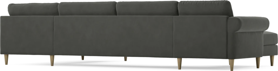 Bridge - 3-sits soffa med schäslong vänster och divan höger - Grå