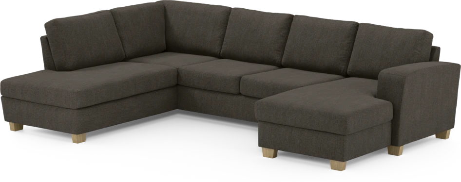 Friday - 3-sits soffa med divan vänster och schäslong höger - Brun