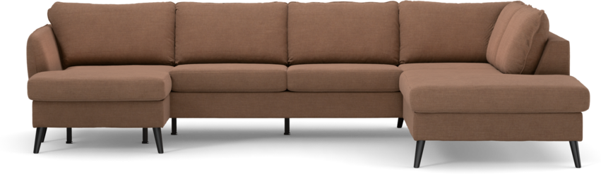 County - 3-sits soffa med schäslong vänster och divan höger - Orange