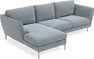 Madison Lux - 2-sits soffa med schäslong vänster - Blå