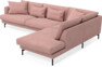 Harper - 3-sits soffa med divan höger - Rosa