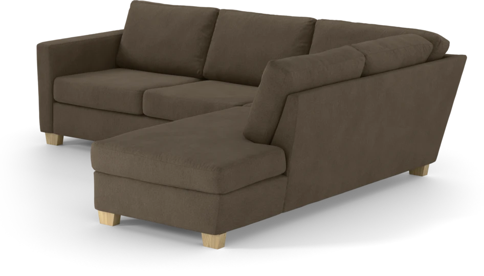 Friday - 2,5-sits soffa med divan höger - Brun