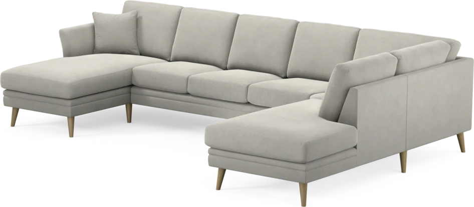 Eden - 3-sits soffa med schäslong vänster och divan höger - Grå
