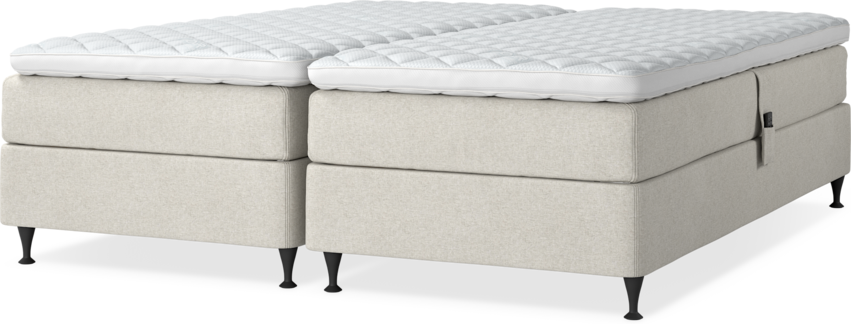 Delux Sense - Ställbar säng, dubbelsäng med bäddmadrass - Beige