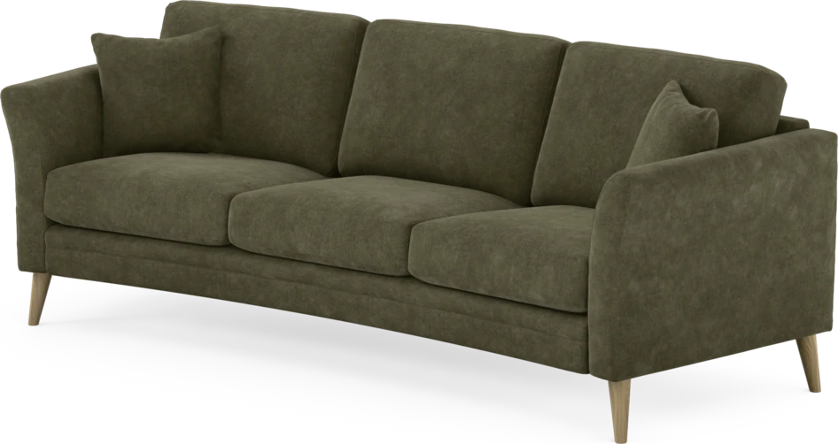 Eden - 3-sits soffa svängd - Grön