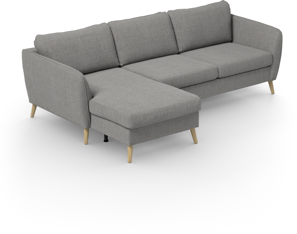 County - 3-sits soffa med flyttbar schäslong - Grå