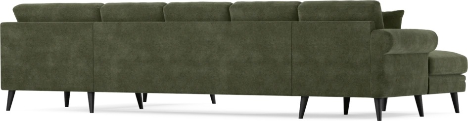 Eden - 3-sits soffa med schäslong vänster och divan höger - Grön